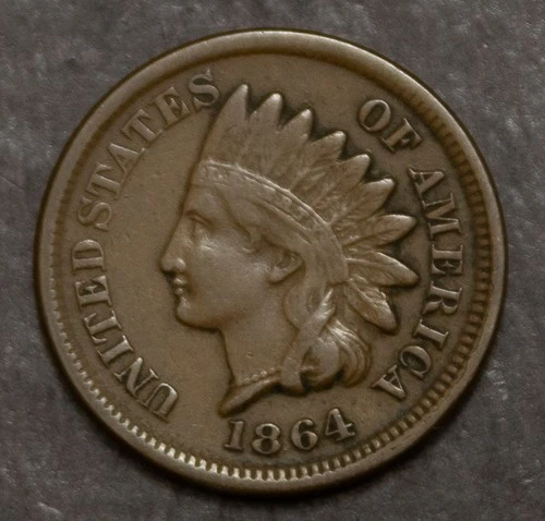 1864 Bronze Indian Cent VF   Lot 2648