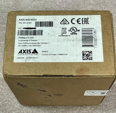 AXIS M4216-LV 02113-001 indoor Dome Camera Varifocal 4 MP w/ IR & deep learning