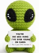Gifts for Him Her Boyfriend Girlfriend Crochet Alien Valentines Day Anniversary