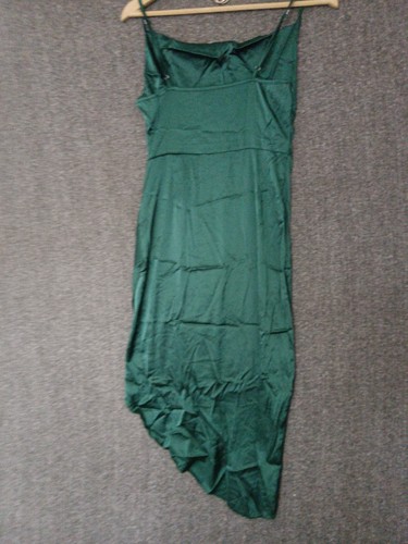 LYANER Abito midi da cocktail con spalline spaghetti donna verde scuro - Foto 2 di 9