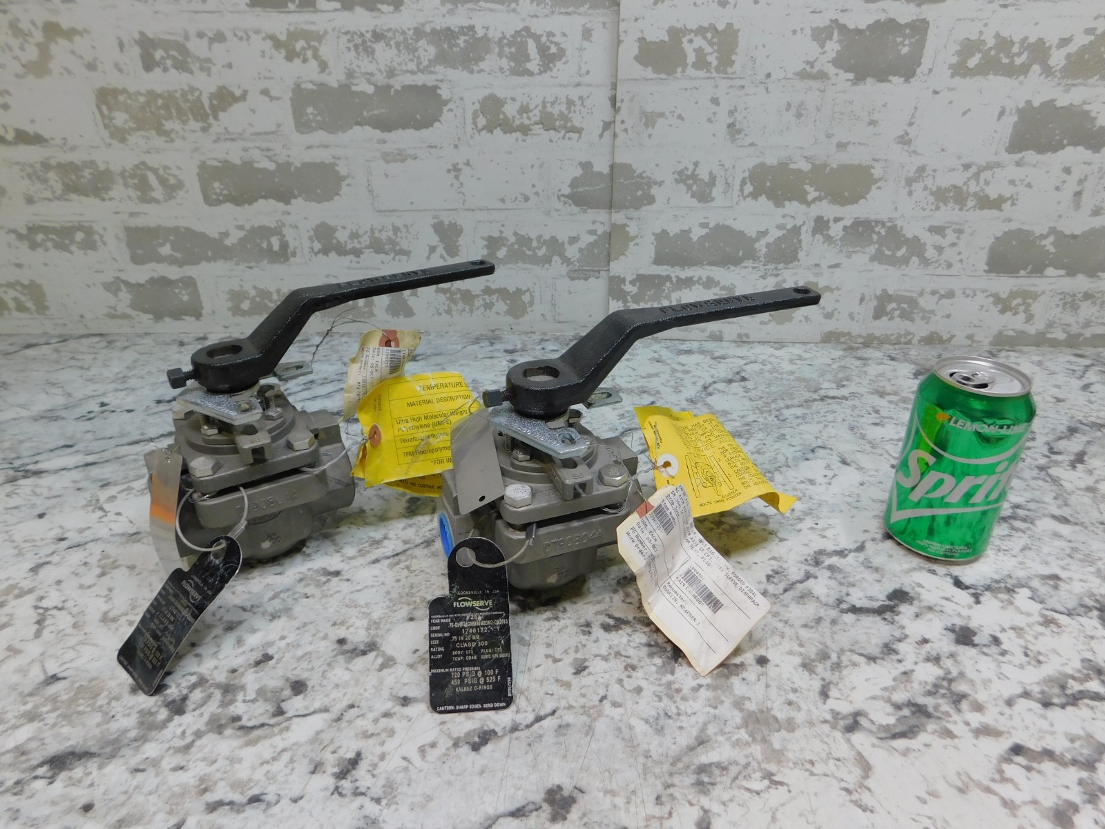 2 NEW Flowserve Durco Plug Valves, 3/4" Class 300#, CF3 Body, Plug, CD4M TCAP