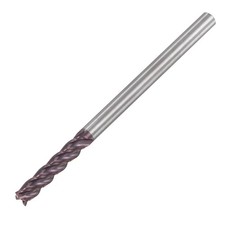 6mm Dia 6mm Shank 100mm Long HRC55 Carbide AlTiN Coated 4 Flute Square End Mill