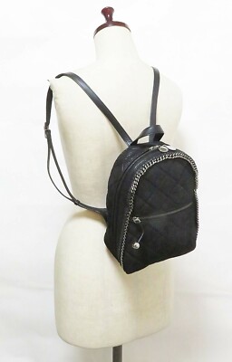 Authentic STELLA McCARTNEY Black Quilted Fabric Small 