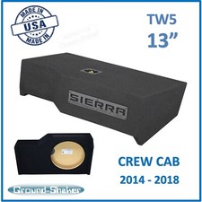 Gmc Sierra Crew-Cab 13" Single Sub Box Subwoofer Enclosure For JL Audio TW5