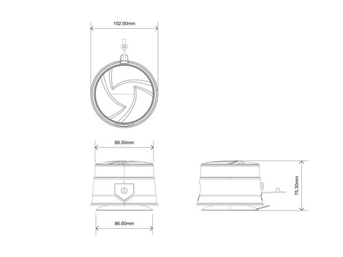 LED Rundumleuchte mit Akku 12/24V Orange E9 7 Blitzmuster für LKW PKW Traktor - Bild 6 von 8