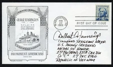 Delbert O. Jennings d2003 signed auto FDC MOH Recipient US Army Vietnam BAS