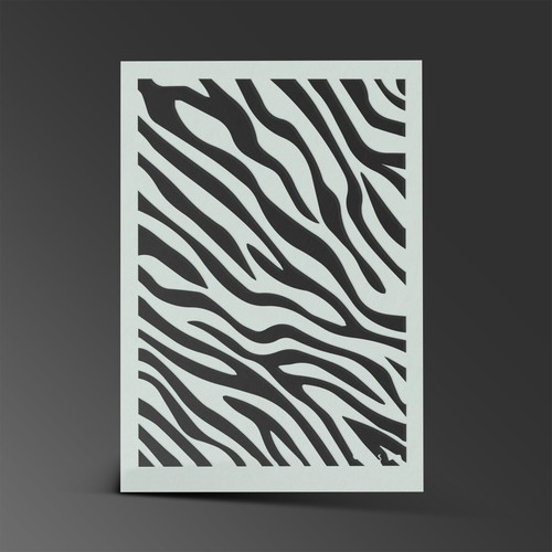 Zebra Stencil Animal Print Mylar Sheet Painting Wall Art Kids Craft 190 Micron - Picture 2 of 2