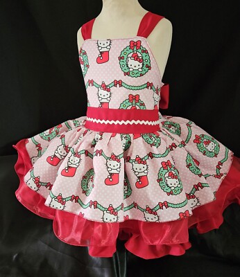 Christmas Hello Kitty Girls Dress Custom sz 2, 4, 6 Great School,Church Party | eBay Christmas Hello Kitty Girls Dress Custom sz 2, 4, 6 Great School,Church Party | eBay