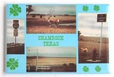 Greetings from Shamrock Texas FRIDGE MAGNET travel souvenir "style B"