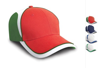 Result Caps Cap in Länderfarben Baumwolle Klett National Kontrast RC062X NEW