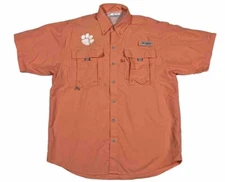 Clemson Columbia PFG Mens Shirt Size SMALL Tiger Paw Performance Fishing