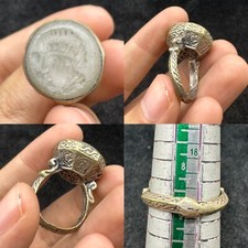 Rare ancient Roman king intaglio unique stone ring
