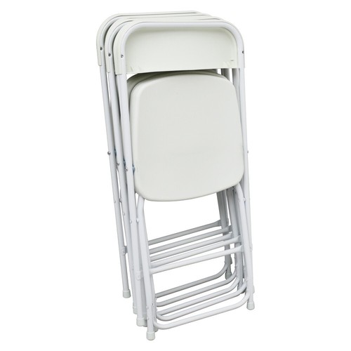 Enhanced Plastic Folding Chairs Wedding Party Event Stackable Dining Chair White - Picture 8 of 22
