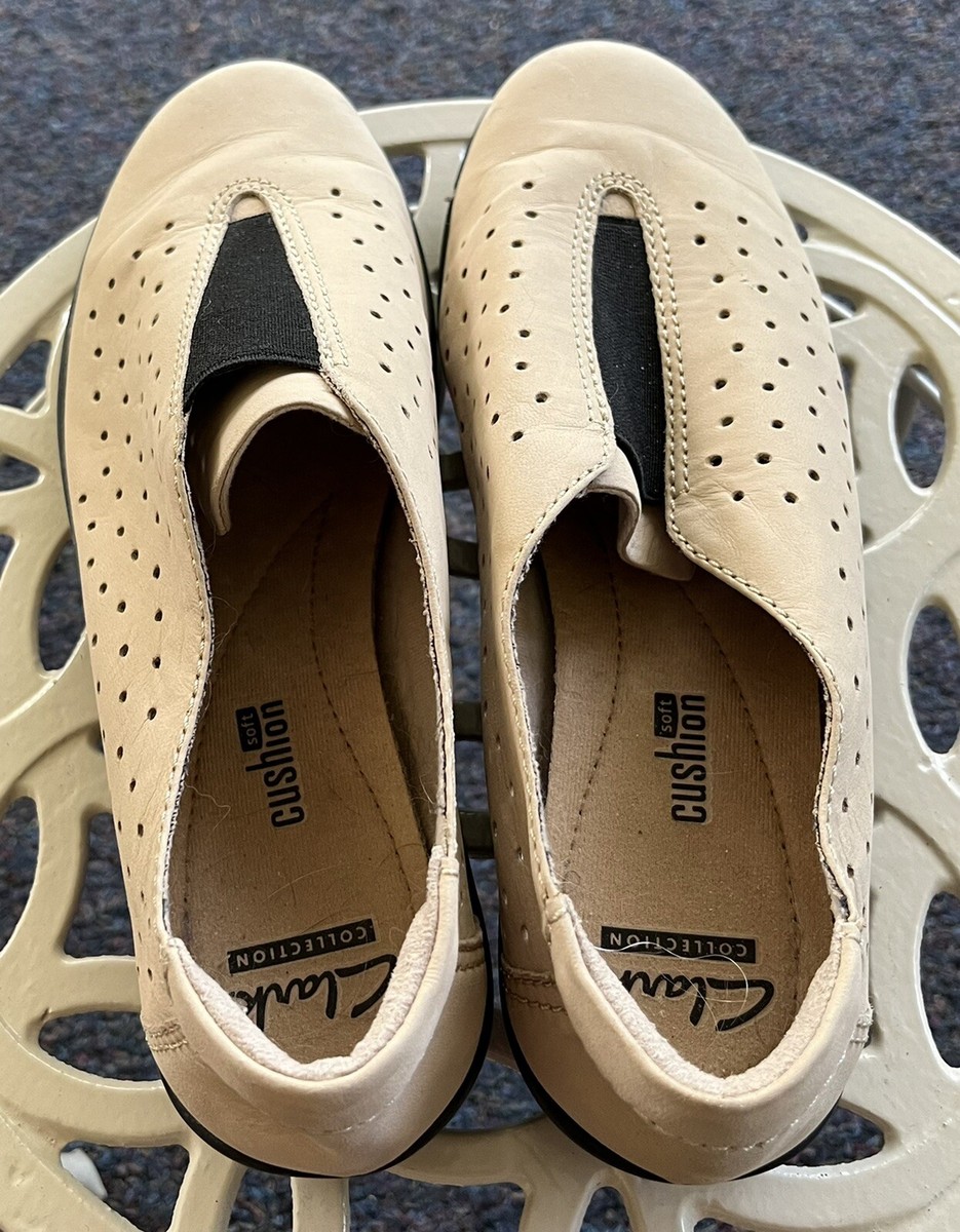 CLARKS Collection Soft Cushion Tan Nubuck Slip-On Loafer  display picture 3