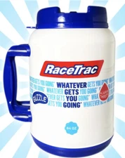 64 OZ Travel Mug With Lid RaceTrac Giant Thermo Plastic  Mug Whirley Works