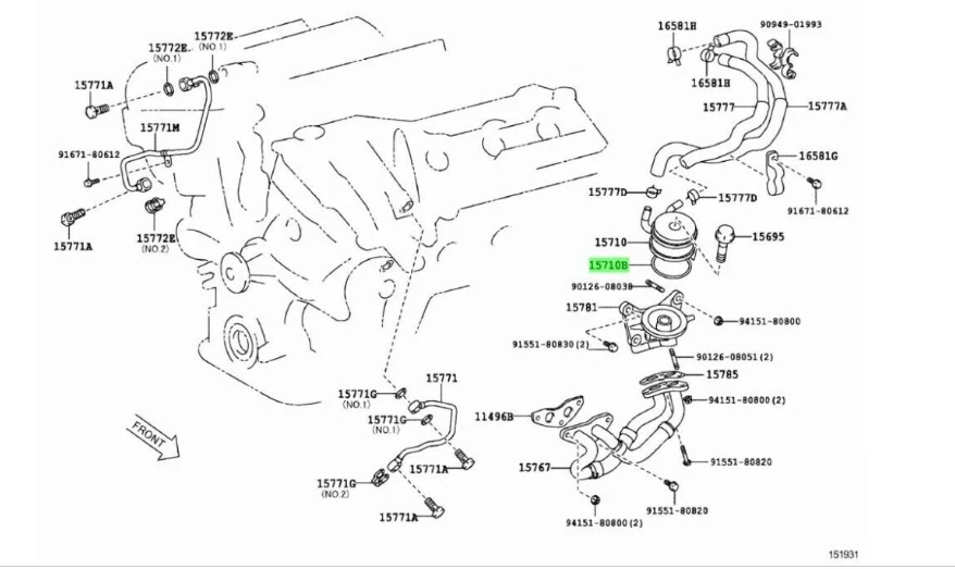 Junta genuina Toyota (para enfriador de aceite) VENZA AGV1#,GGV1# 2008/11- ☆ 90301-67004 ☆ Foto 3 de 3