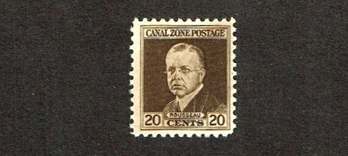 1928-40 CANAL ZONE 20c Brn ROUSSEAU Sc#112 M/H/OG Fresh!