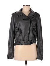 Celsius Premium Women Black Faux Leather Jacket L