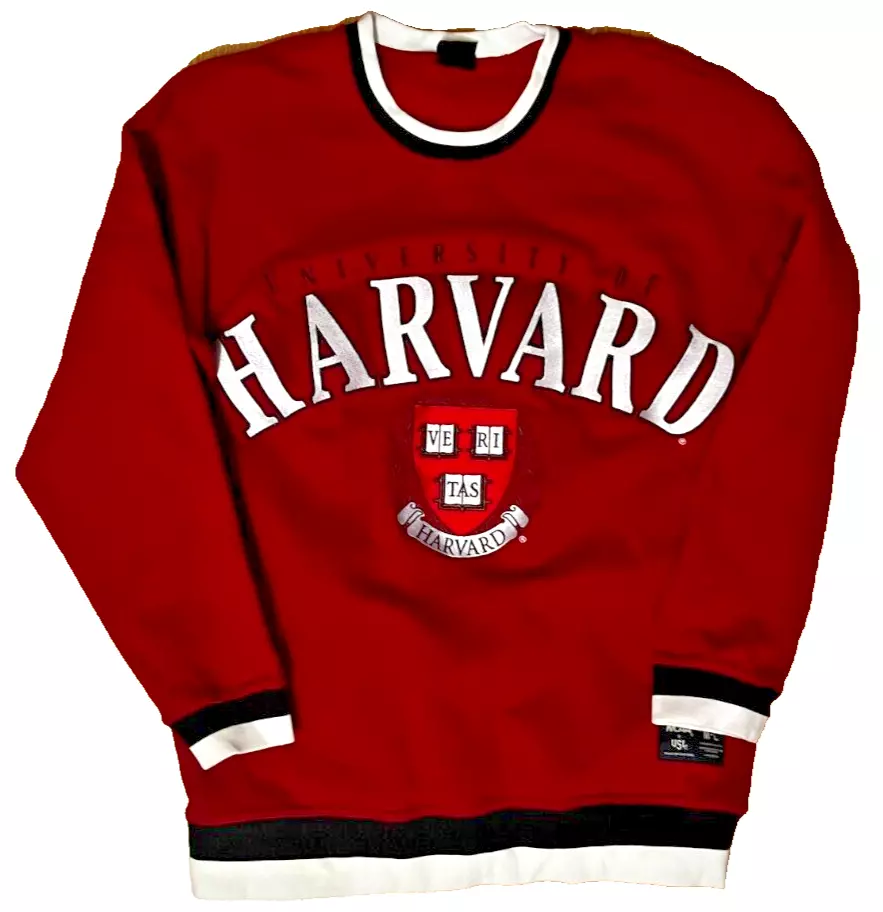 University Harvard NCAA USL Presentation Pullover Sudadera Sweatshirt Size M L