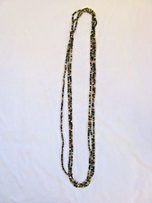 Egyptian 3 Stringed Clay Beaded Handmade Necklace Multi-Color 17" - 18"