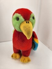 Dakin Vintage 10 Plush Parrot Polly Macaw Bird 1980 Stuffed Toy Korea