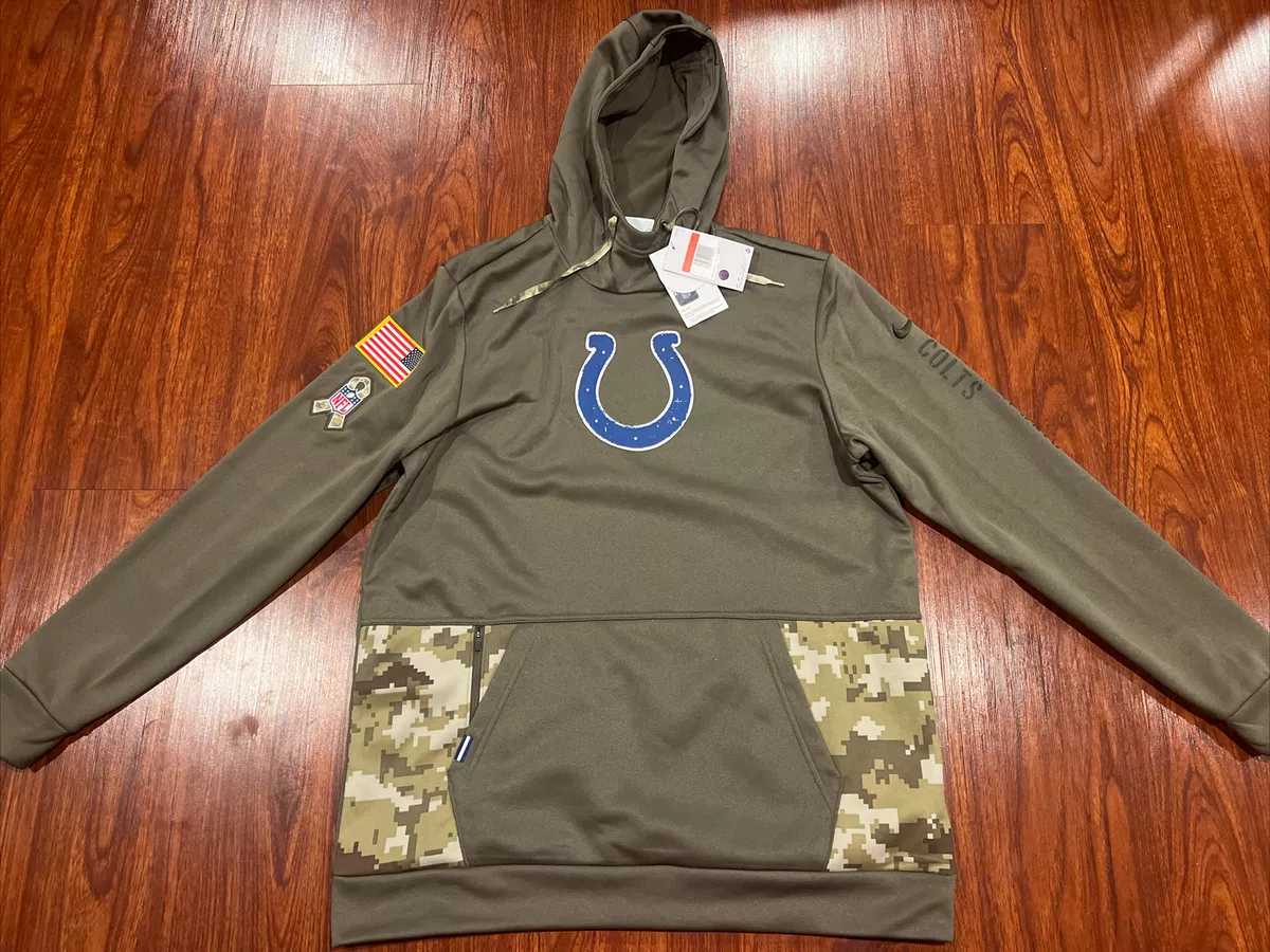 Nike Men's Indianapolis Colts Salute To Service Therma Hoodie Sweatshirt  Large L | eBay