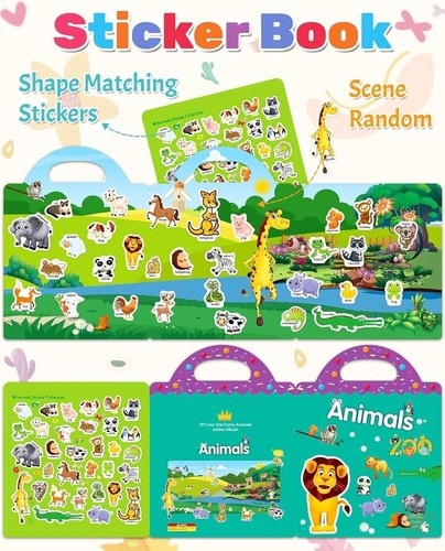 10-Pack Reusable Sticker Books for Kids - Educational Fun Variety Set - $3.99 Ea - Bild 12 von 13