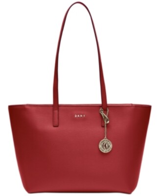 $178. DKNY Bryant Medium Tote Bright Red Gold