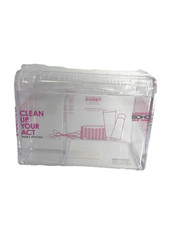 SOHO 3 Compartment Cotton Holder Box Cosmetic Beauty Organizer Clear Make Up