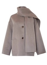 100% Wool Scarf Coat