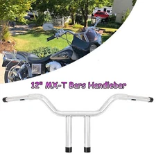 12" Rise MX-T Bars Handlebar For 1996+ Harley Softail Sportster Dyna Street Bob