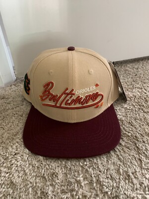 Baltimore Orioles Pro Standard Beige Burgundy Orange Fall Leaves Snapback OS NWT