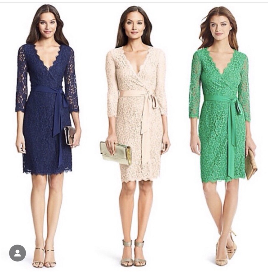 6 8 DVF Diane von Furstenberg JULIANNA Green Lace Spring Wrap