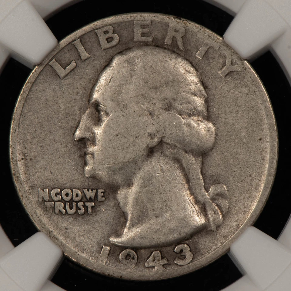1943-S DDO 25c Silver Washington Quarter - FS-101 Double Die - NGC F 12 - X5825 - Image 4 of 4