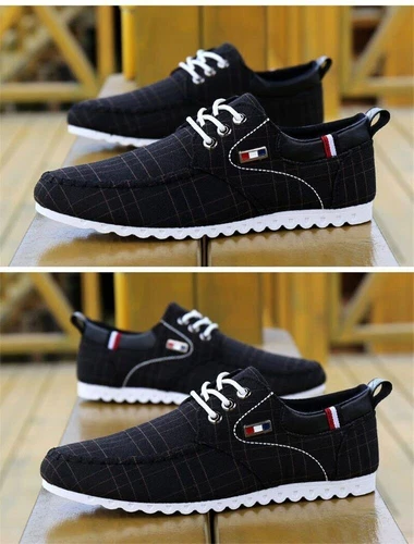 NEW Mens Walking Shoes Men Shoes Breathable Casual Canvas Men Driving Shoes Size - Picture 16 of 22