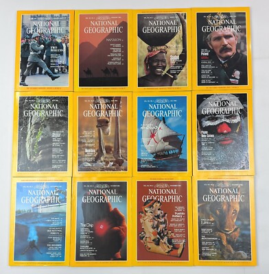 National Geographic 1982 Originals Full Set Jan-Dec Vol. 161 # 1 - Vol. 162 #6
