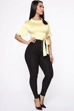 NWT Fashion Nova Commanded Presence High Rise Pants Black Women’s Medium P834