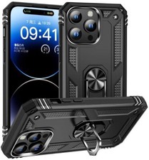 For iPhone 16 Pro Max Plus Shockproof Kickstand Case Phone With Screen Protector