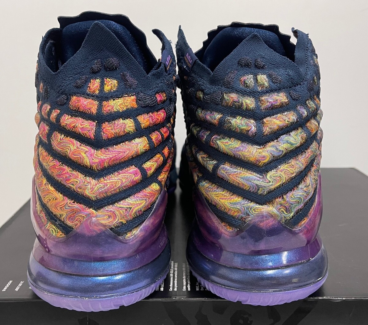 Nike LeBron 17 Monstarscd CD5050 400 NAVY HEATHER/MULTI-COLOR-BLACK SIZE 18 | eBay