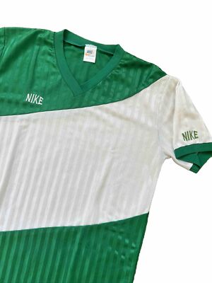 VTG Nike 1980's Soccer Jersey Kit Made in Denmark 1970's Rare Shirt L Futbol OG.
