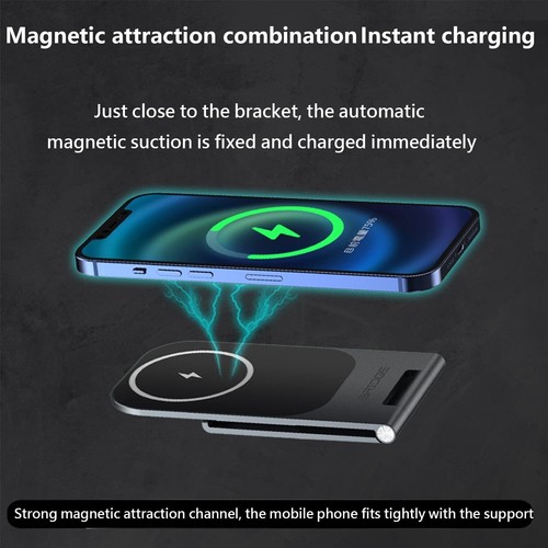 iPhone AirPod Charger 15W Foldable Wireless Pad Fast Charging Station - Picture 7 of 7