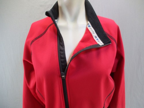 PEARL IZUMI Size M Mens Red Full Zip Stand Collar Zip Pocket Cycling Jacket 868 - Picture 2 of 9