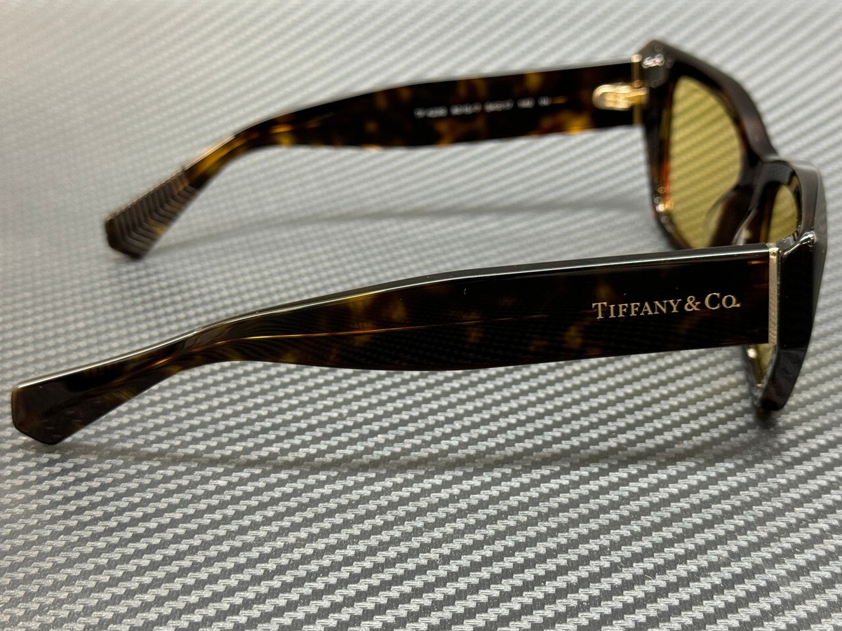 Tiffany & Co Acetate Tortoise Sunglasses TF4230 Brown Yellow 54/17 Tiffany & Co. Sunglasses with Brown Tortoise Cat Eye Acetate  main image 2