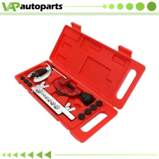 Copper Brake Fuel Pipe Repair Double Flaring Dies Tool Set Clamp Tube Cutter Kit
