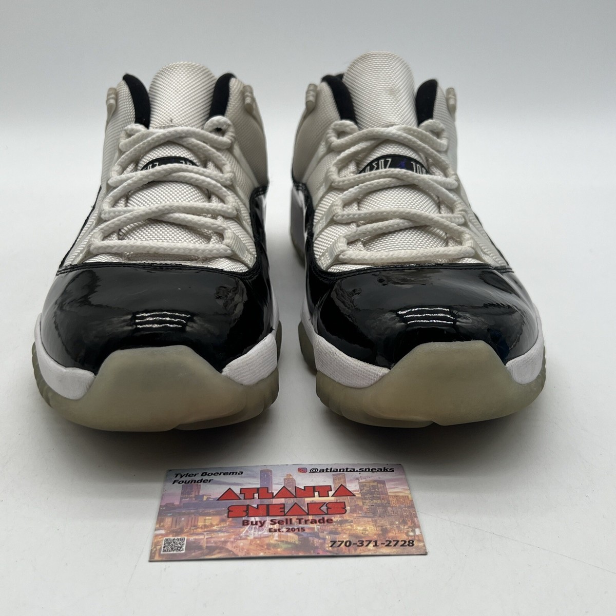 Size 10.5 - Air Jordan 11 Retro Low Concord Black White Leather