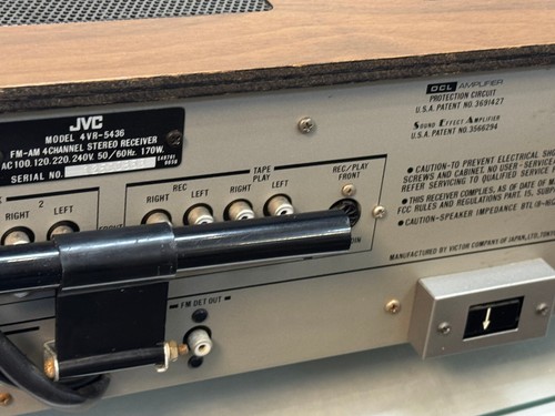 Récepteur FM-AM stéréo vintage 4 canaux JVC 4VR-5436 - Photo 19/23