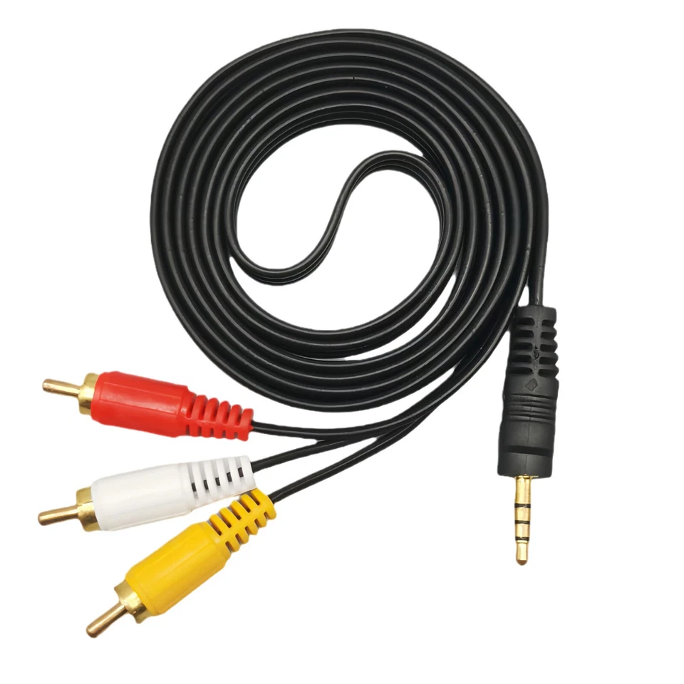 16ft AUX 3.5mm Male to 3RCA Male Cable Adapter Audio Video Cord for AV DV TV VCR - Image 3 of 4