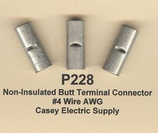 5 Non Insulated BUTT Terminals Connectors Uninsulated 4 Wire AWG MOLEX