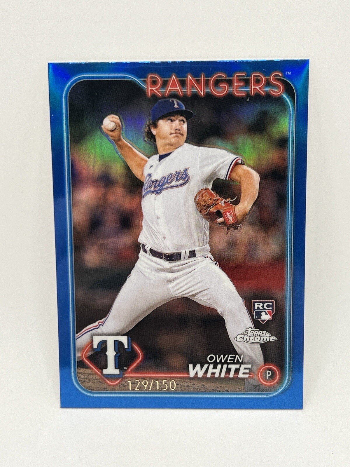 2024 Topps Chrome - Blue Refractor #211 Owen White /150 (RC)