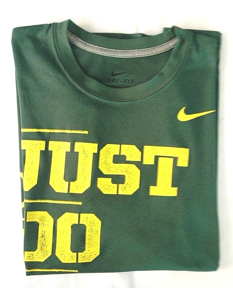 Dri Fit Mens Size M Athletic Gym Tee Shirt Green Sleeve Just Do It | eBay